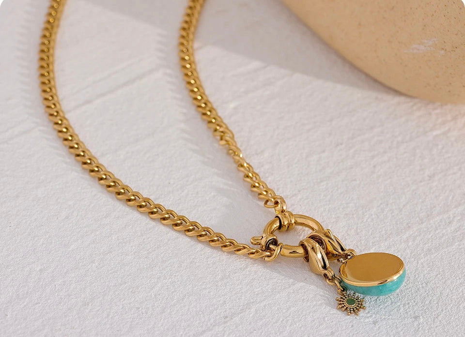 Turquoise Charm Necklace