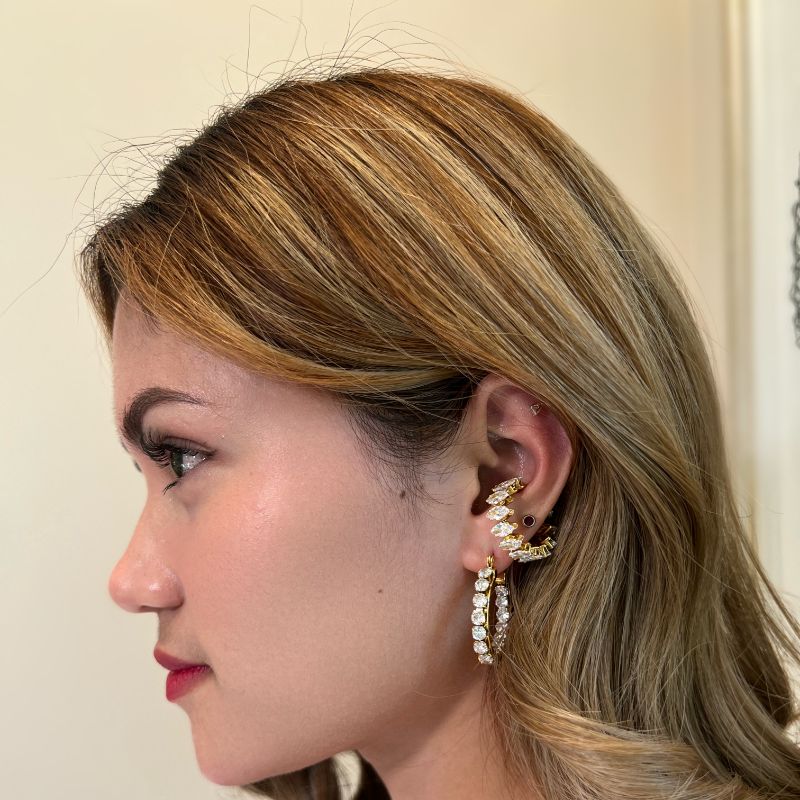 Diamond Hoop Earrings