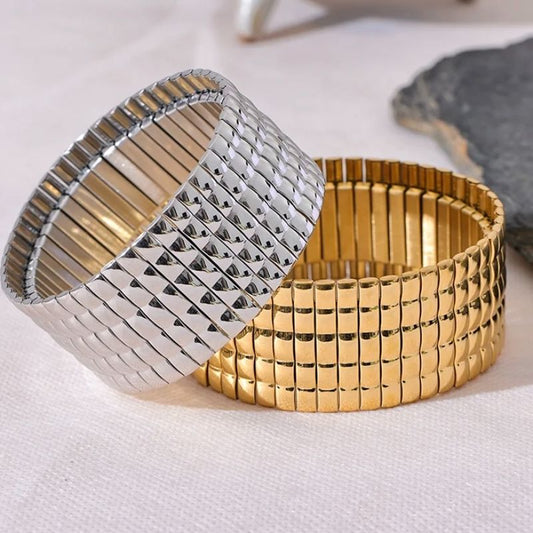 Textured Wide Bracelet