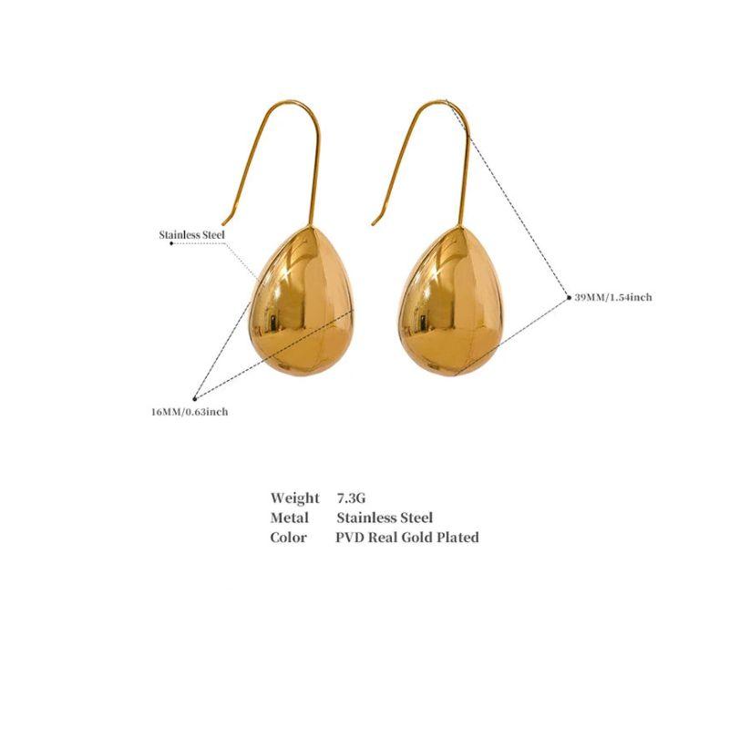 Gold Water Drop Earrings