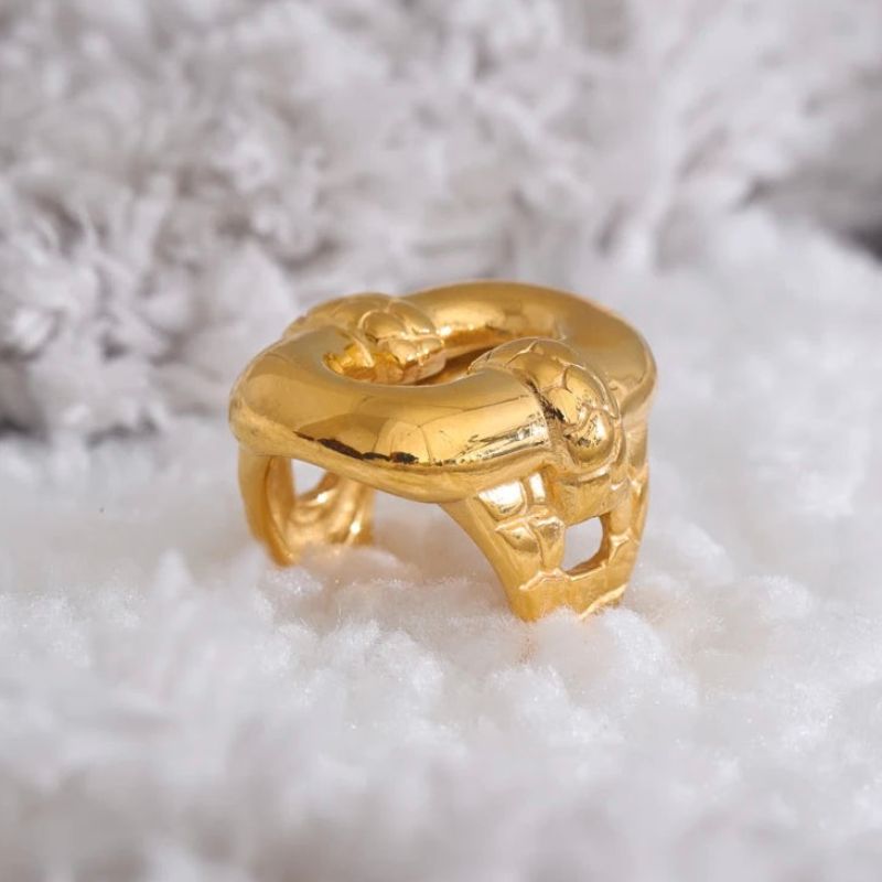 Gold Chunky Statement Ring