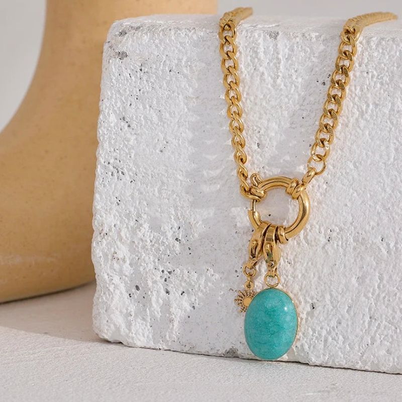 Turquoise Charm Necklace