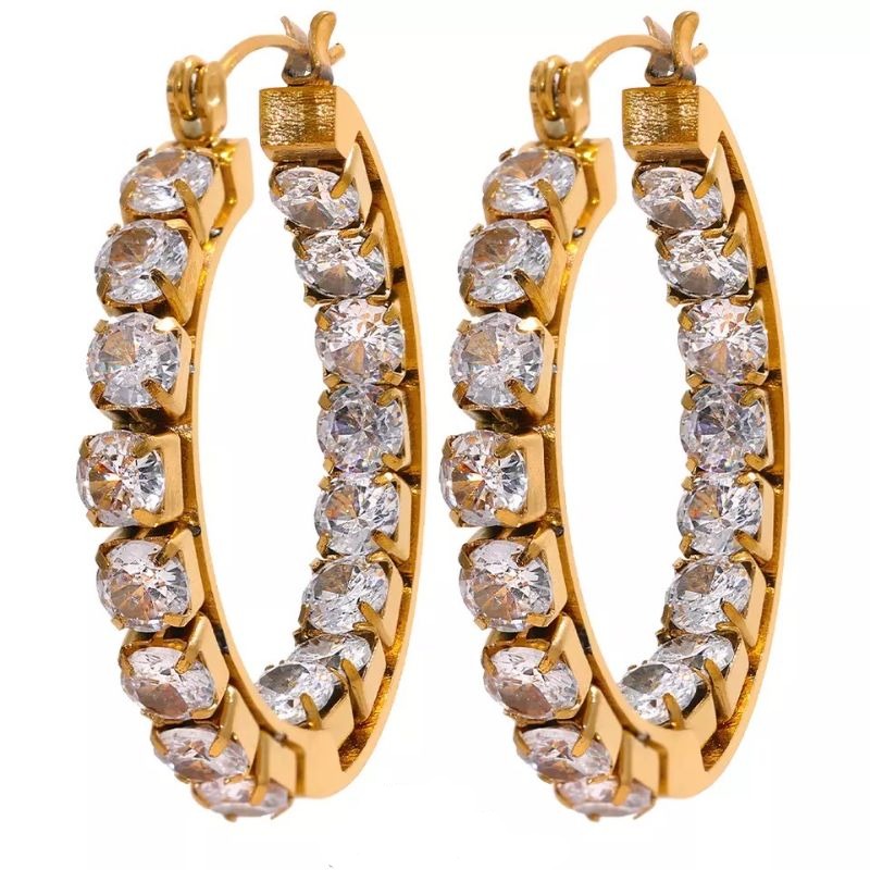 Diamond Hoop Earrings