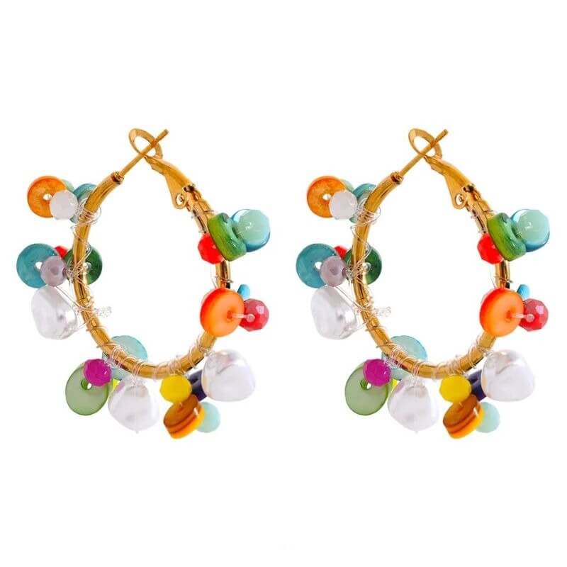 Colorful Natural Stone Earrings