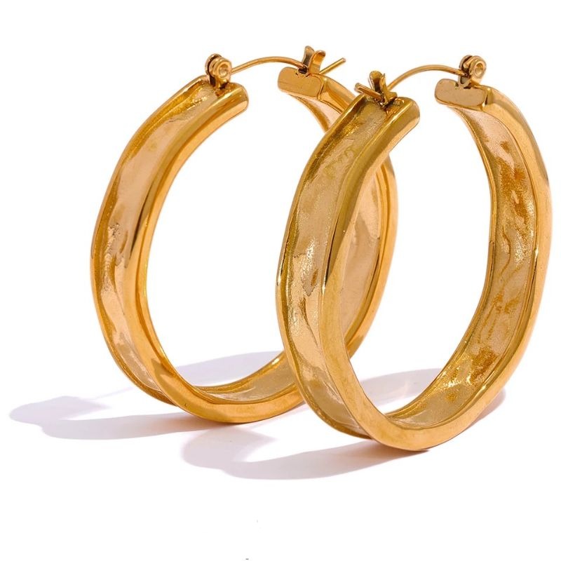 Textured Hoop Earrings