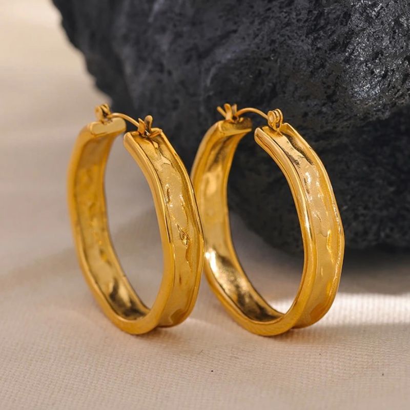 Textured Hoop Earrings