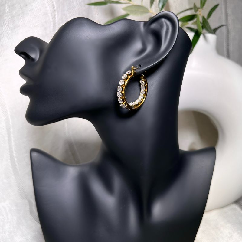 Diamond Hoop Earrings