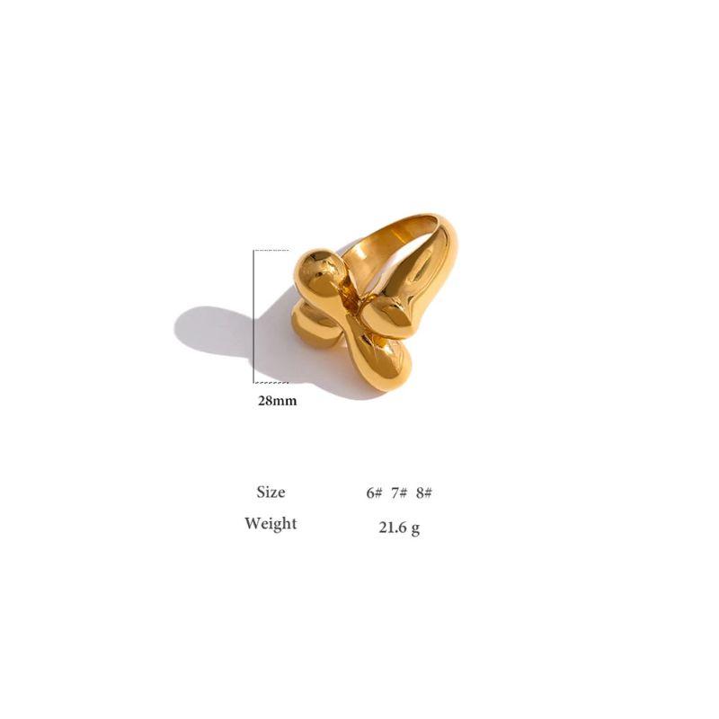 Chunky Gold Flower Ring