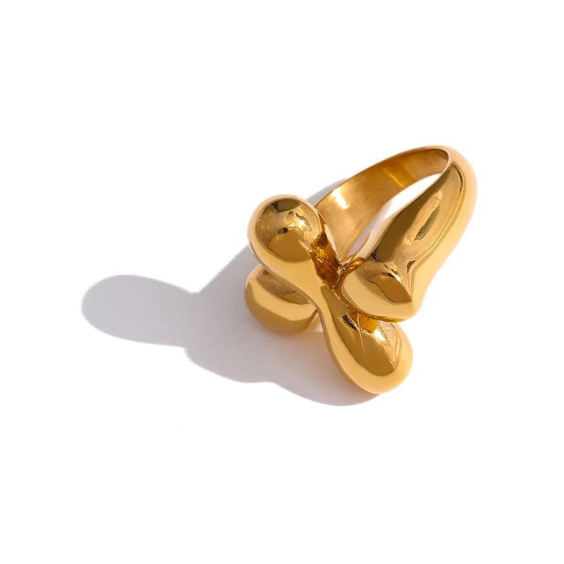 Chunky Gold Flower Ring