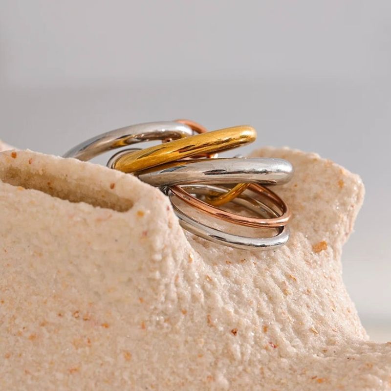 Multi-tone Stacked Ring